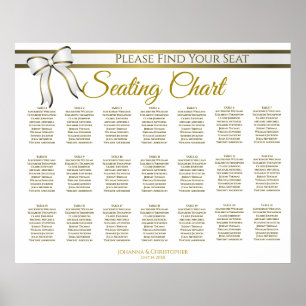 Poster 21 Gráfico de Casamento de Casamento de Fita Branc
