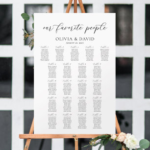 Poster 21 Mesas Nosso Gráfico de Assentos das Pessoas Fav