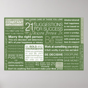 Poster 21 sugestões para o sucesso - verde