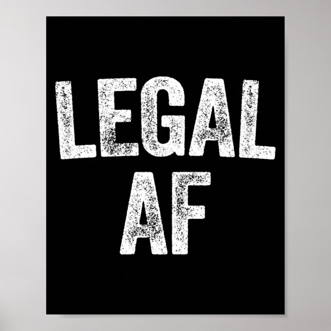 Poster 21st Birthday Legal Af Long Sleeve  (Frente)