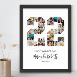 Poster 22º Aniversário Número 22 Colagem Personalizada de<br><div class="desc">Comemore o 22º aniversário com este poster de colagem de fotos número 22 personalizado. Este presente personalizável também é perfeito para o aniversário de casamento. É uma maneira excelente de mostrar memórias preciosos do seu casamento e da sua vida casada. A poster apresenta uma coleção de fotos capturando aqueles momentos...</div>