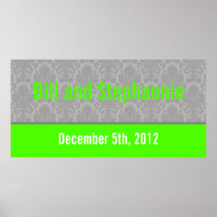 Pôster 22,5"x7,5" - Cinza personalizada de faixa moderna