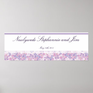 Poster 22,5"x7,5" - Hydrangea de Banner Personalizado