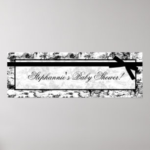 Poster 22,5" x7.5" personalizaram a bandeira Toile branco
