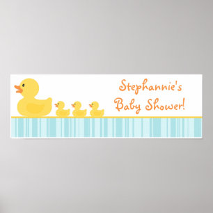 Poster 22,5" x7.5" personalizaram a bolha Ducky de