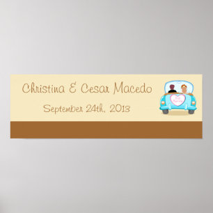 Poster 22,5" x7.5" personalizaram apenas o casal obtido