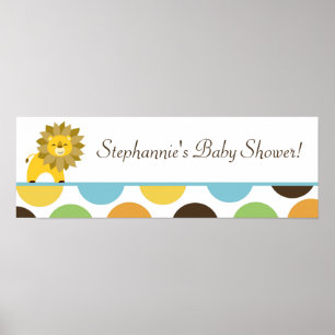 Pôster 22,5" x7.5" personalizaram o rei Leão da selva da