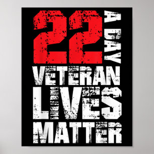 Poster 22 A Day Veterano Vive Sensibilização Suicida Vete