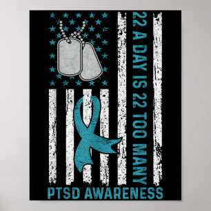 Poster 22 A Dia É 22 Veterano De Sensibilização Ptsd Dema