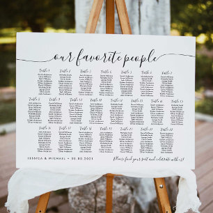 Poster 22 Elegante de Mesa Nosso Gráfico de Assentos de P