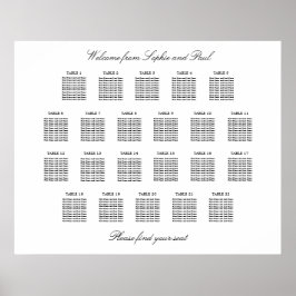 Poster 22 Mesa Gráfico de Assentos Minimalista Elegante