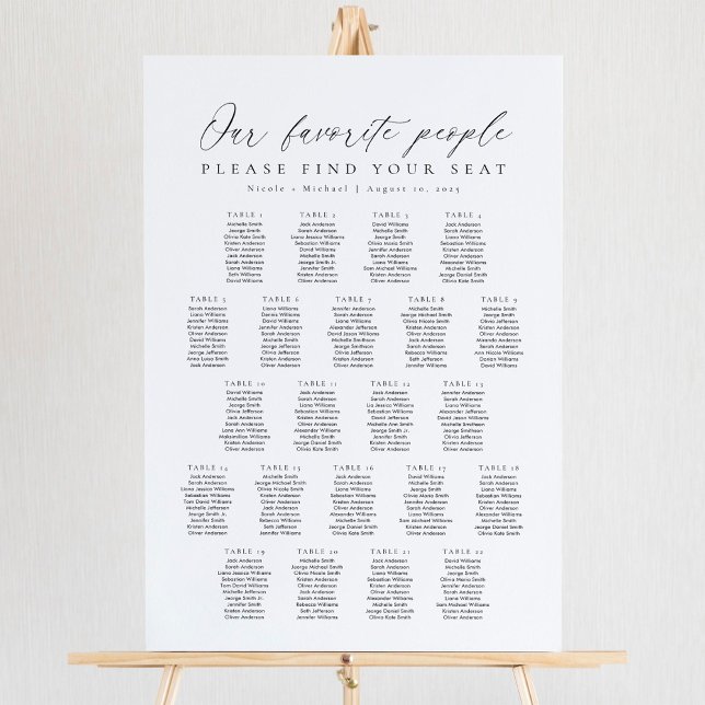 Poster 22 Mesas Nosso Gráfico de Assentos de Pessoas Favo (Criador carregado)