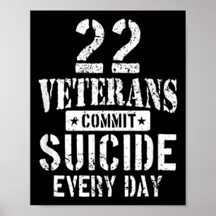 Poster 22 Veteranos Afastados Cometem Suicídio Todos Os D