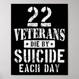 Poster 22 Veteranos Morrem Por Suicídio Todos Os Dias Vét