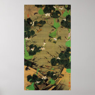 Pôster 23. 池辺群虫図, seres vivos do 若冲 com lag