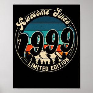 Poster 23 anos Vintage 23 anos Aniversário de 1999