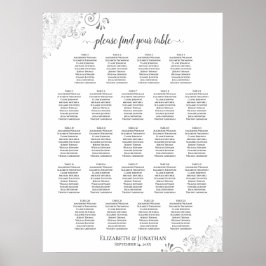 Poster 23 Gráfico de Assentos de Casamento de Prata de La