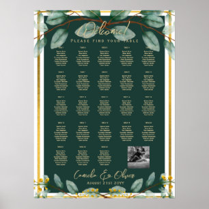 Poster 23 Mesa Seating Chart Foto Bem-vindo com Nomes