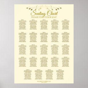 Poster 24 Gráfico de Assentos de Casamento de Chic Doura