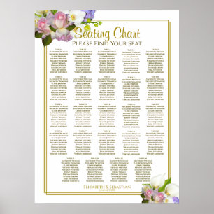 Poster 24 primaveras da carta do assento do casamento da