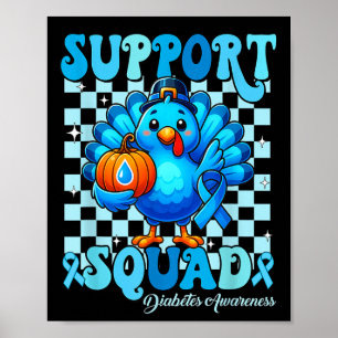 Poster 24 Suporte Diabetes Esquadrão Sensibilização Turqu