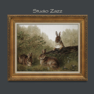 Poster 24 x 18'' Pintura do coelho ventilado