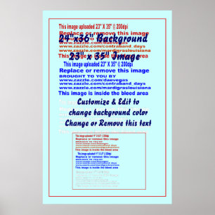 Poster 24" x 36" fundo para 23" x 35" imagem