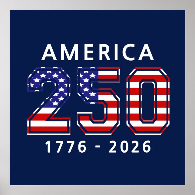 Poster 250º Aniversário dos Estados Unidos (Frente)