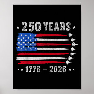 Poster 250 Anos 1776 2026 Aniversário EUA para Homens Mul