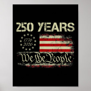 Poster 250 Anos 1776-2026 Nós, O Povo Bandeira 250º EUA 4