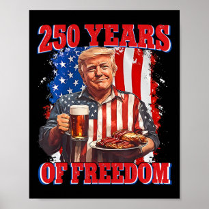 Poster 250 Anos América Trump 4 de Julho de 2026 Liberdad