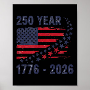 Poster 250 anos americano 1776 2026 250º usa patriótico