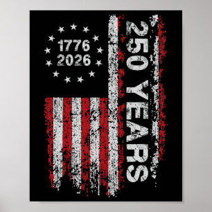 Poster 250 Anos Aniversário da América 250º Independência