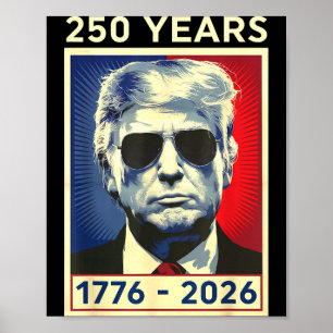 Poster 250 Anos da América Aniversário 1776 2026 250 Anos