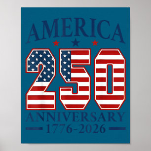 Poster 250 anos da América aniversário 250º independência