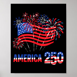 Poster 250 Anos da América Aniversário 250º Independência