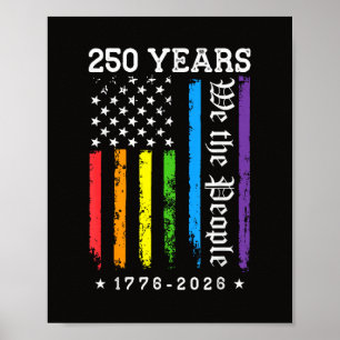 Poster 250 Anos de 250º Aniversário EUA LGBT Pr