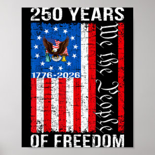 Poster 250 anos de aniversário americano 250º bandeira do
