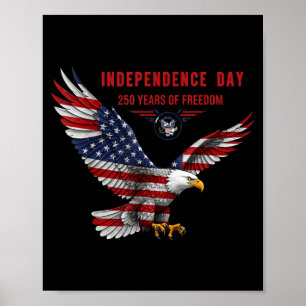 Poster 250 Anos de Aniversário Americano 250º Independênc