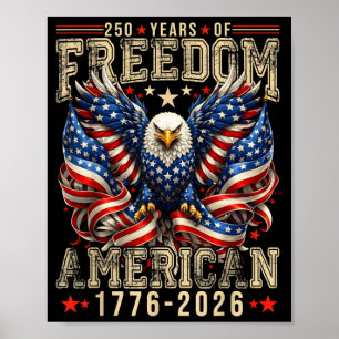 Poster 250 Anos de dom 1776 2026 4 de julho 250º