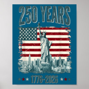 Poster 250 anos de independência 250º aniversário 25 de j