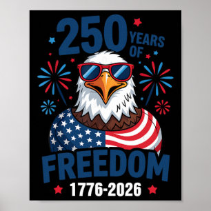 Poster 250 Anos De Liberdade 1776 2026 Patriótico Ld Águi