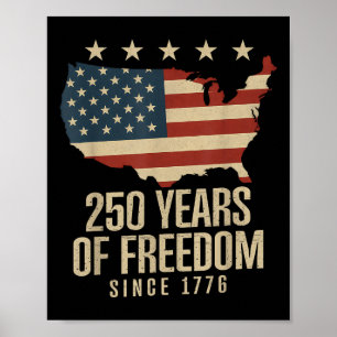 Poster 250 Anos de Liberdade 250.º aniversário América Ba