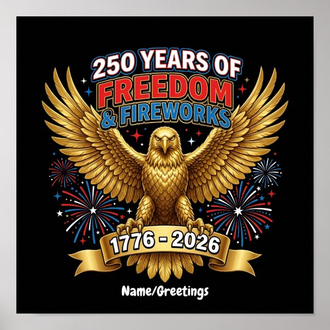 Poster 250 Anos de Liberdade & Fogos de Artifício  (Frente)