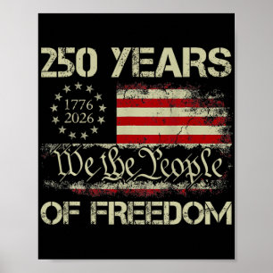 Poster 250 Anos Liberdade 1776-2026 Nós O Povo Bandeira D