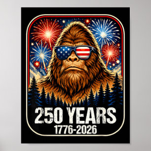 Poster 250 Anos Patriótico Pé Grande 1776-2026 250º