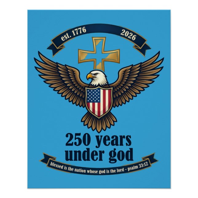 Pôster 250 Anos Sob Deus (Frente)
