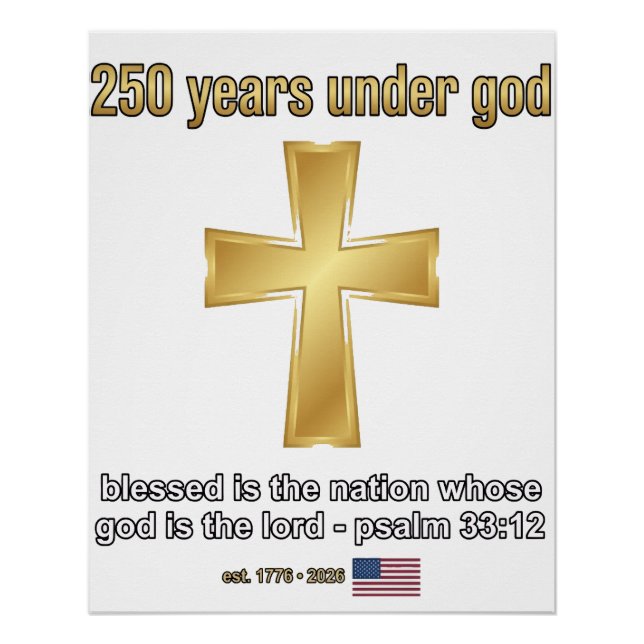Pôster 250 Anos Sob Deus (Frente)