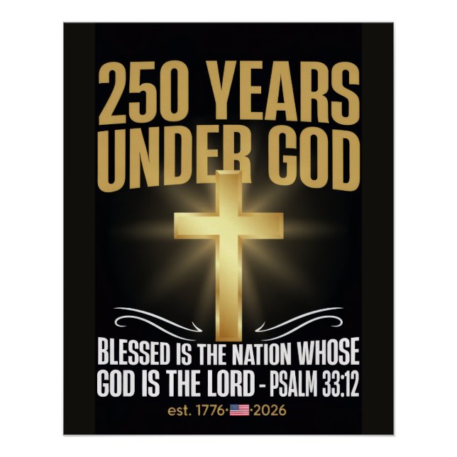 Pôster 250 Anos Sob Deus (Frente)