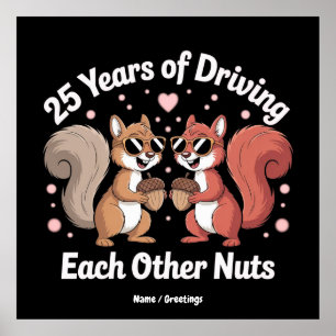 Poster 25 Anos De Condução Uns Aos Outros Loucos Casais E